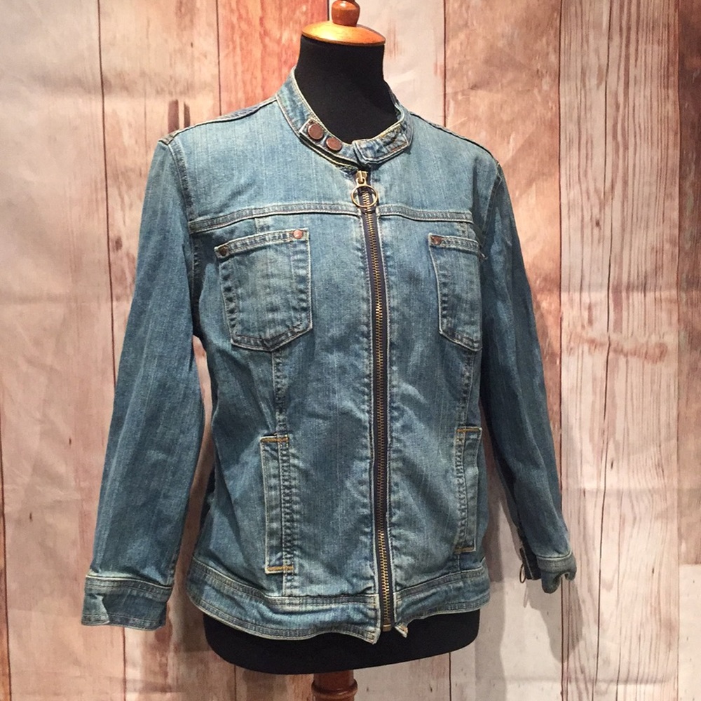 Calvin Klein Jeans Denim Moto Jean Jacket (XL)